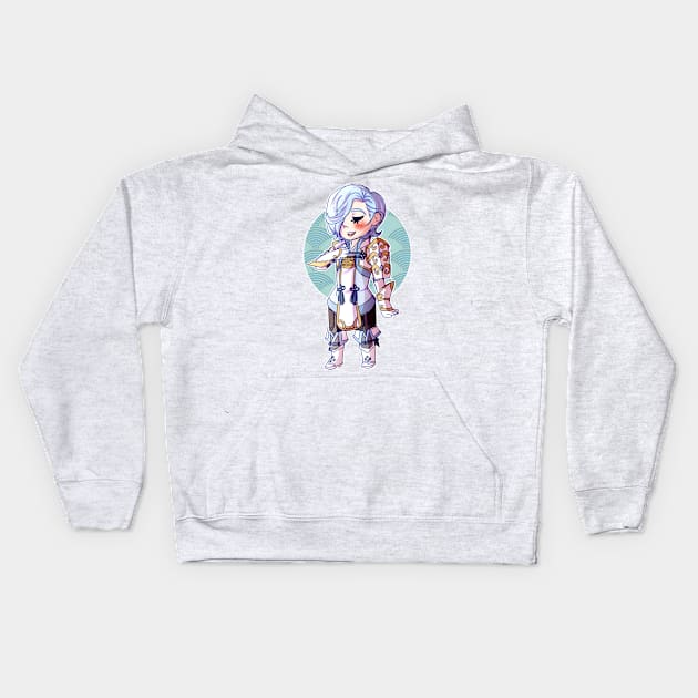 Gray Waves Kids Hoodie by lythweird